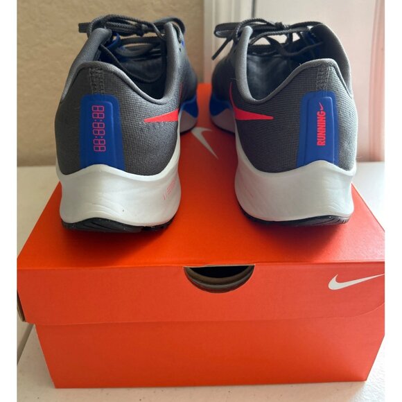 Nike Air Zoom Pegasus 37 Running Shoes Size 10 Grey/Blue/Red Breathable Mesh - Picture 4 of 13
